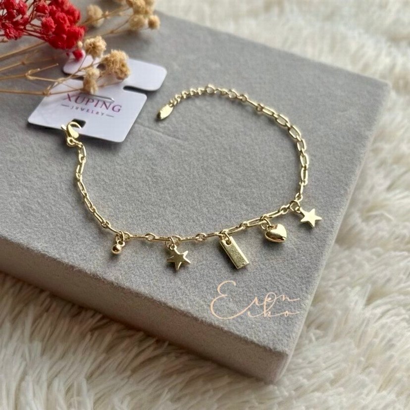 Xuping 14k charmlı şans bilekliği - Görsel 4