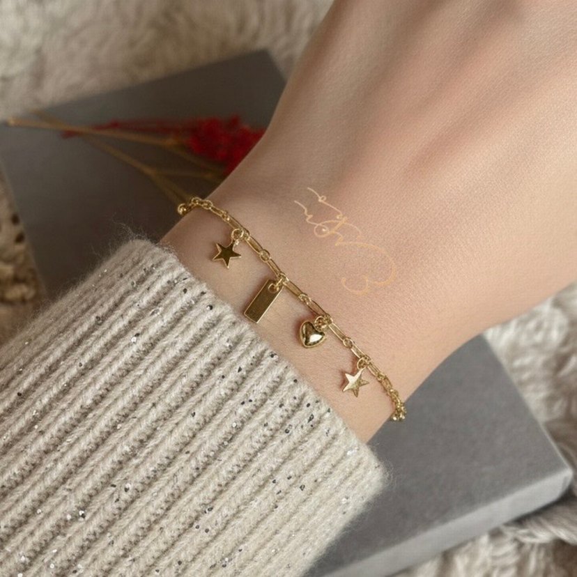 Xuping 14k charmlı şans bilekliği - Görsel 3