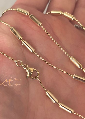 Xuping 14k dorikalı sosis zincir kolye - Görsel 4