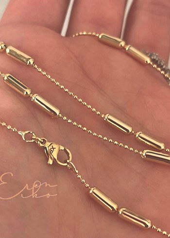 Xuping 14k dorikalı sosis zincir kolye - Görsel 5