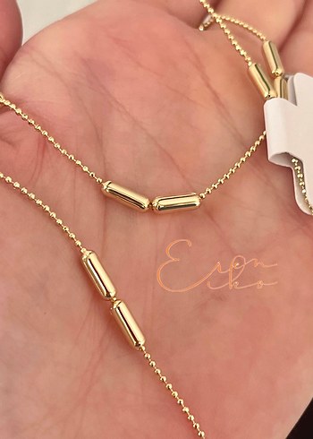 Xuping 14k dorikalı sosis zincir kolye - Görsel 2