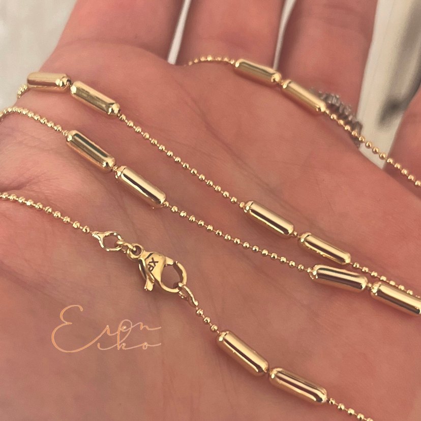 Xuping 14k dorikalı sosis zincir kolye - Görsel 5