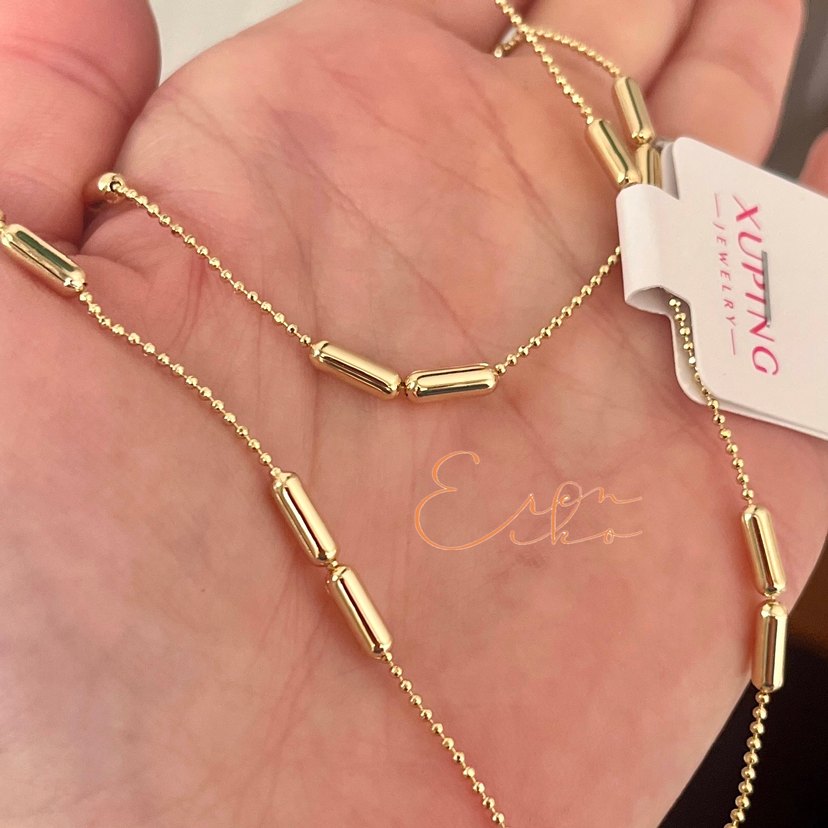 Xuping 14k dorikalı sosis zincir kolye - Görsel 2