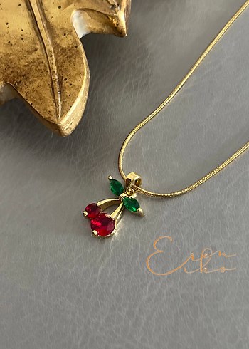 Çelik 316L kirazlı kolye - Görsel 2