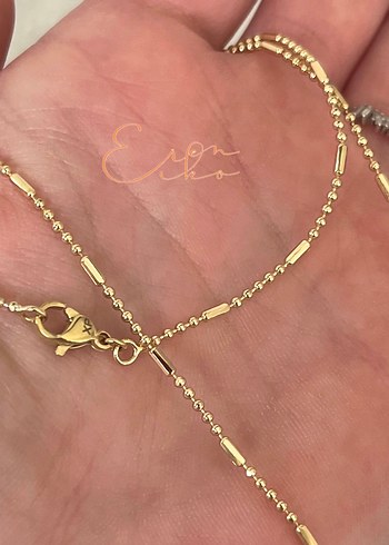 Xuping 14k mini dorikalı sosis zincir kolye - Görsel 4