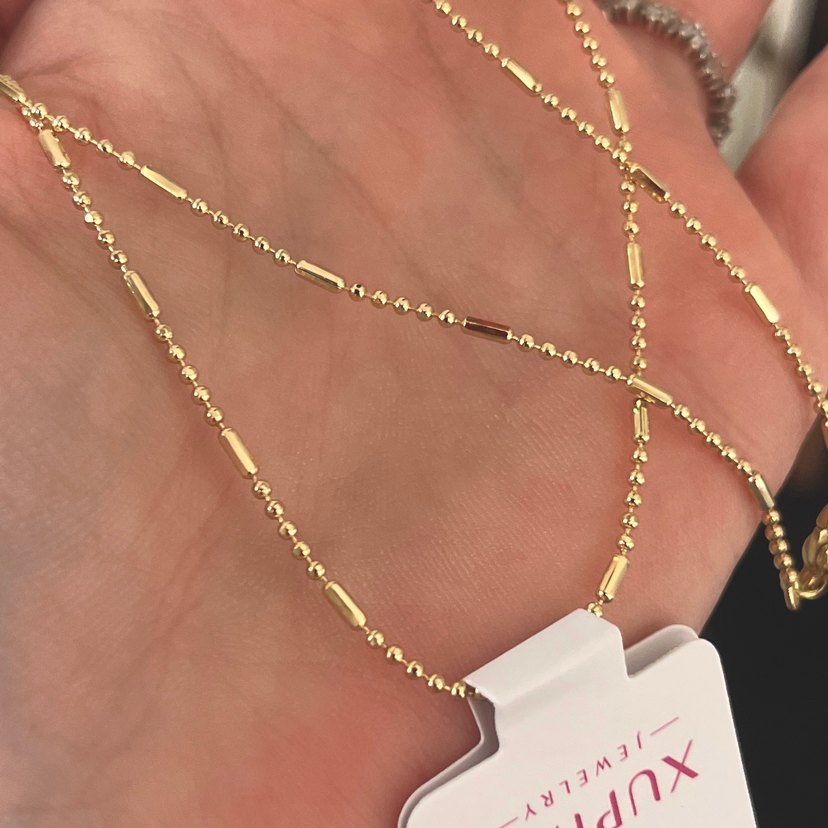 Xuping 14k mini dorikalı sosis zincir kolye - Görsel 3