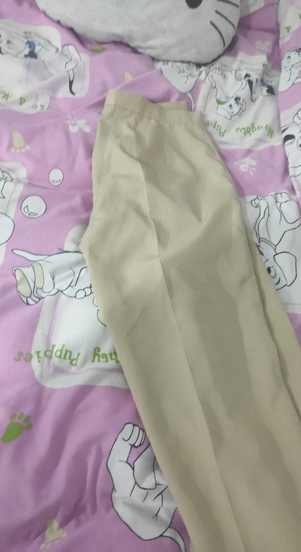 Bej Midi Kumaş Pantolon Pilili - Görsel 4