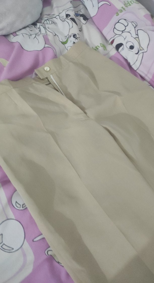 Bej Midi Kumaş Pantolon Pilili - Görsel 2