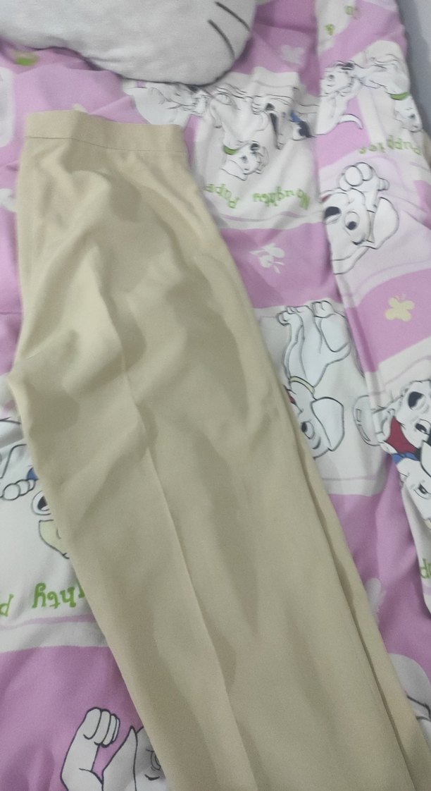 Bej Midi Kumaş Pantolon Pilili - Görsel 5