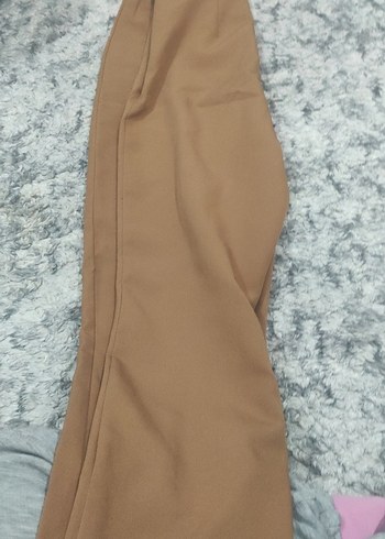 Bej Kadın Midi Kumaş Pantolon - Görsel 4