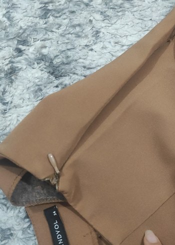 Bej Kadın Midi Kumaş Pantolon - Görsel 2