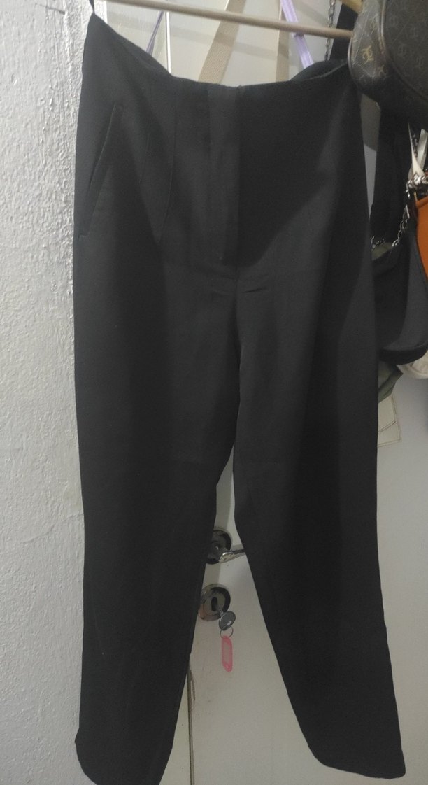 siyah kumaş pantolon - Görsel 5