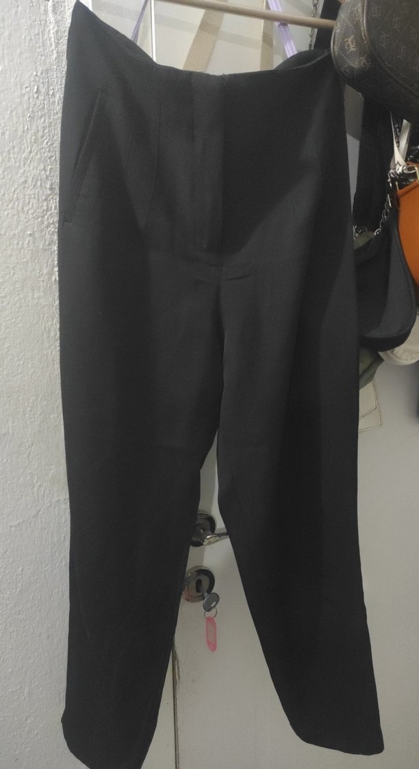 siyah kumaş pantolon - Görsel 4