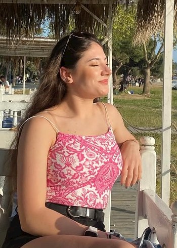Diğer Pembe Desenli Crop Top
