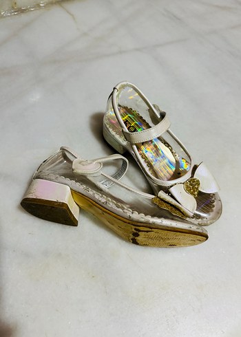 Kızlar için Beyaz Payetli Babet Ayakkabı - Görsel 3