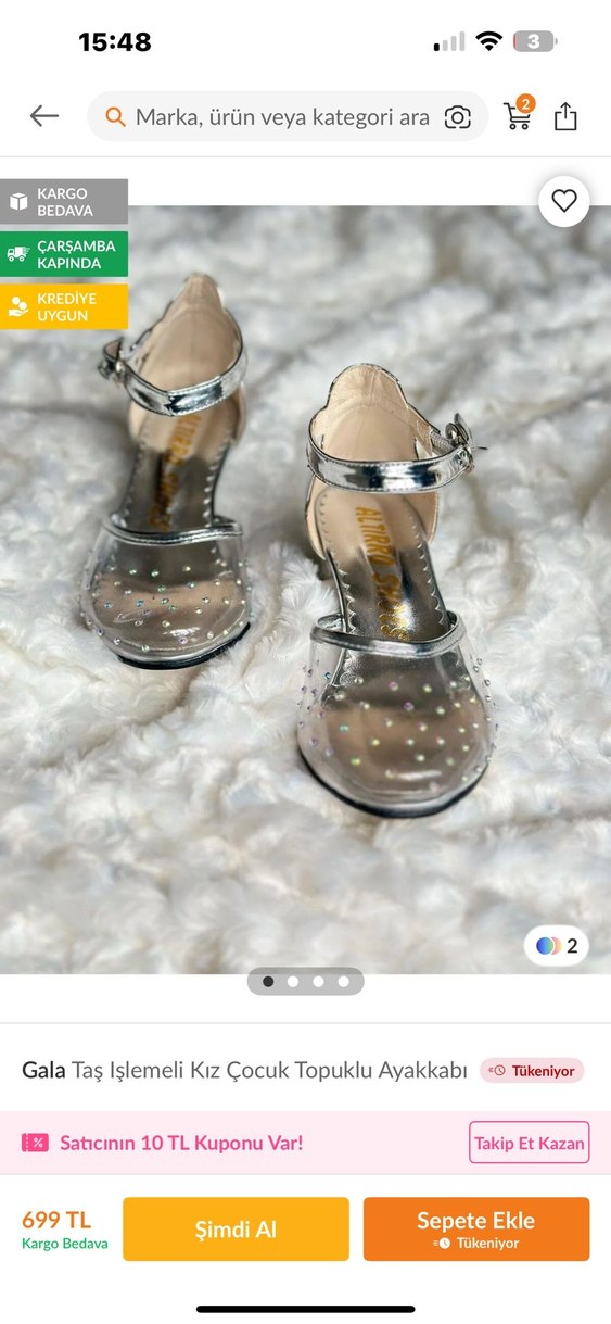 KIZ ÇOCUK TOPUKLU AYAKKABI - Görsel 2