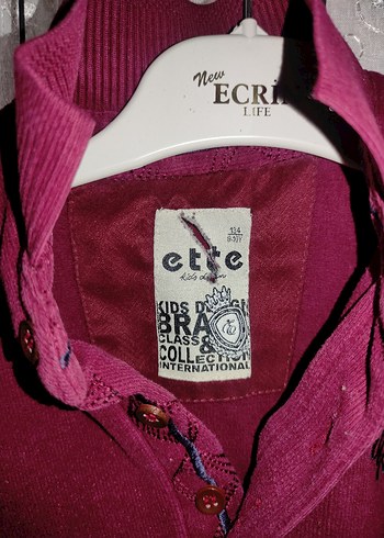 Bordo Örgü Yüksek Yakalı Erkek Çocuk Kazak - Görsel 3