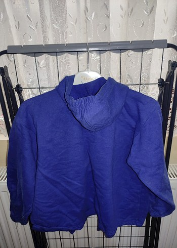 Kapüşonlu Erkek Çocuk Sweatshirt Mavi - Görsel 6