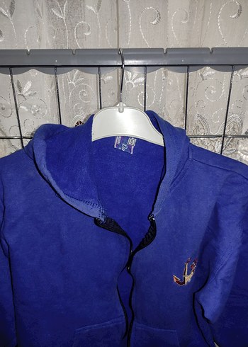 Kapüşonlu Erkek Çocuk Sweatshirt Mavi - Görsel 2