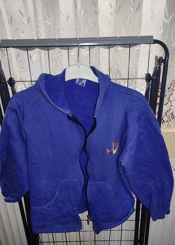 Kapüşonlu Erkek Çocuk Sweatshirt Mavi - Görsel 3