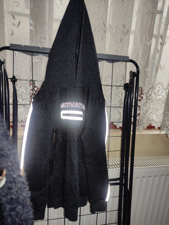 Siyah Erkek Çocuk Sweatshirt, Uzun Kollu, Sokağa Uygun - Görsel 3