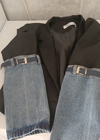 LC Waikiki Kemerli Siyah Kot Ceket, Normal Boy