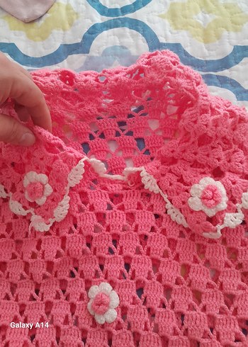 Nakışlı Püsküllü Pembe Kız Çocuk Panço - Görsel 6