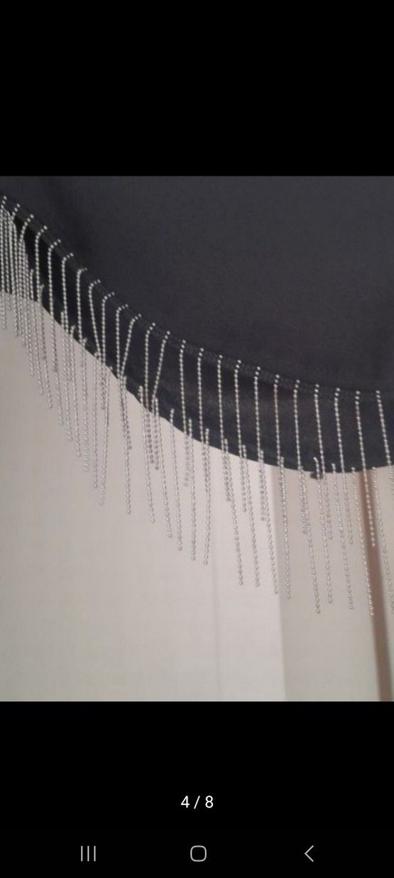 Siyah V Yaka Uzun yarim kol Elbise - Görsel 4