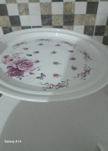 Beyaz Çiçek Desenli 4 Parça porselen Tabak Seti - Görsel 6