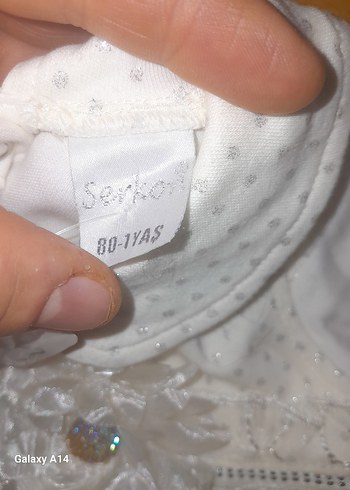 Kız Çocuk Beyaz Dantel İşlemeli Elbise - Görsel 3