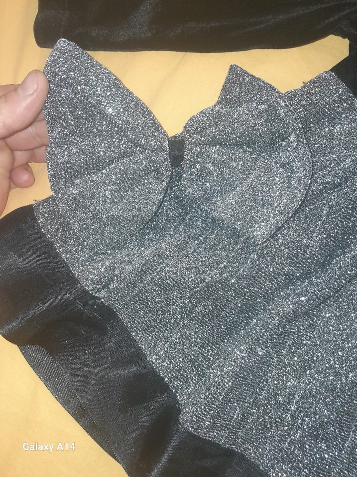 Kız Çocuk Gri Fırfırlı Uzun Kollu Elbise - Görsel 2