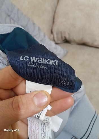 Erkek lacivert  cift taraflı diğer tarafı gri Fermuarlı  Yakalı - Görsel 7