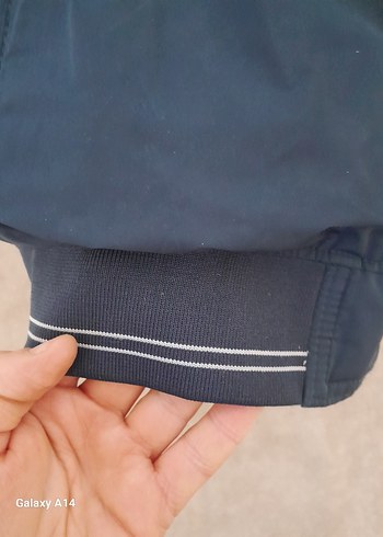 Erkek lacivert  cift taraflı diğer tarafı gri Fermuarlı  Yakalı - Görsel 2