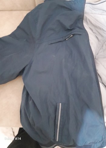 Erkek lacivert  cift taraflı diğer tarafı gri Fermuarlı  Yakalı - Görsel 3