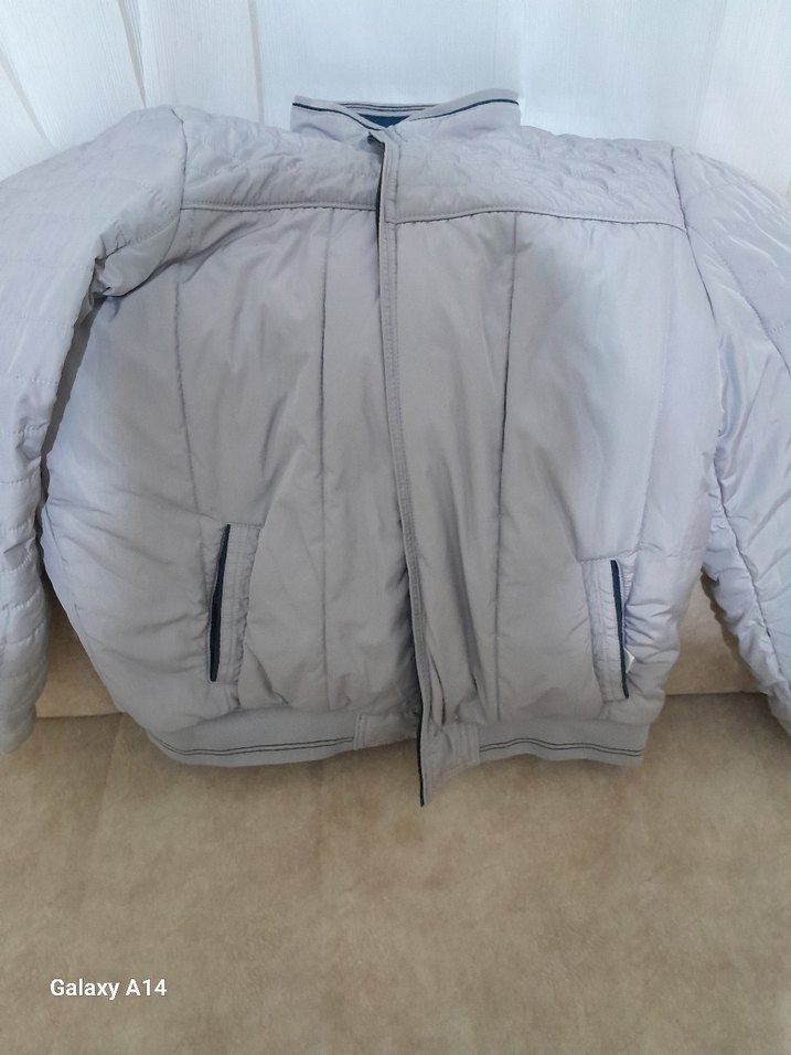 Erkek lacivert  cift taraflı diğer tarafı gri Fermuarlı  Yakalı - Görsel 5