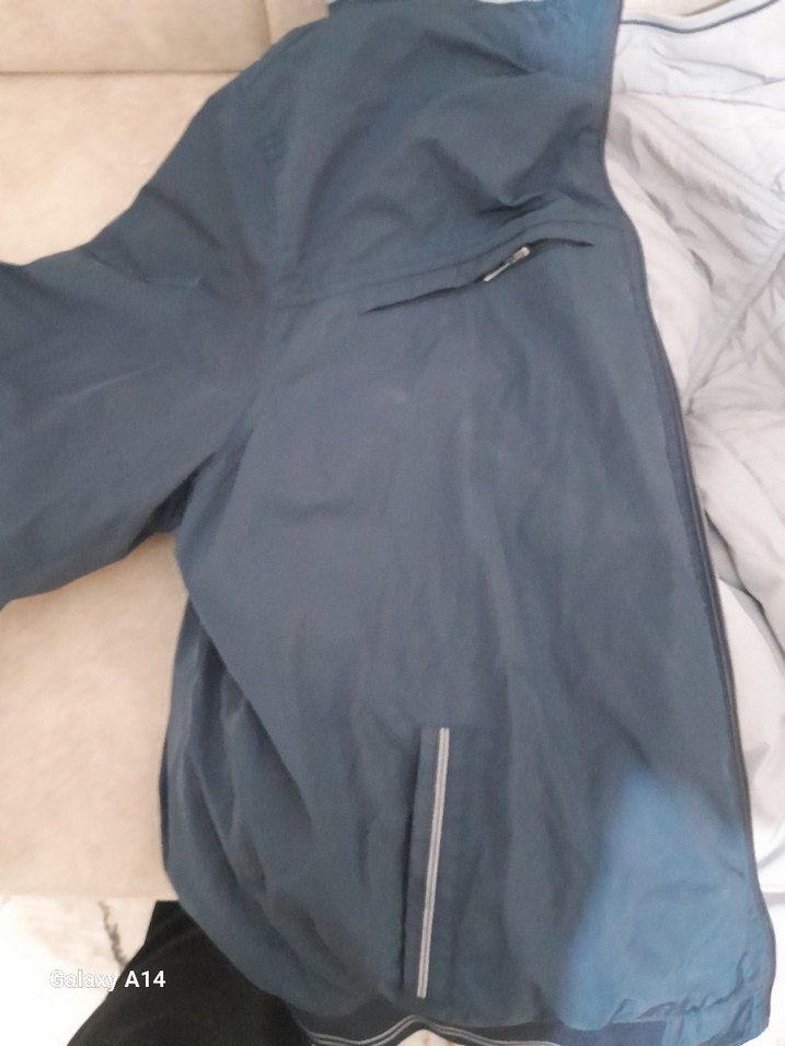 Erkek lacivert  cift taraflı diğer tarafı gri Fermuarlı  Yakalı - Görsel 3