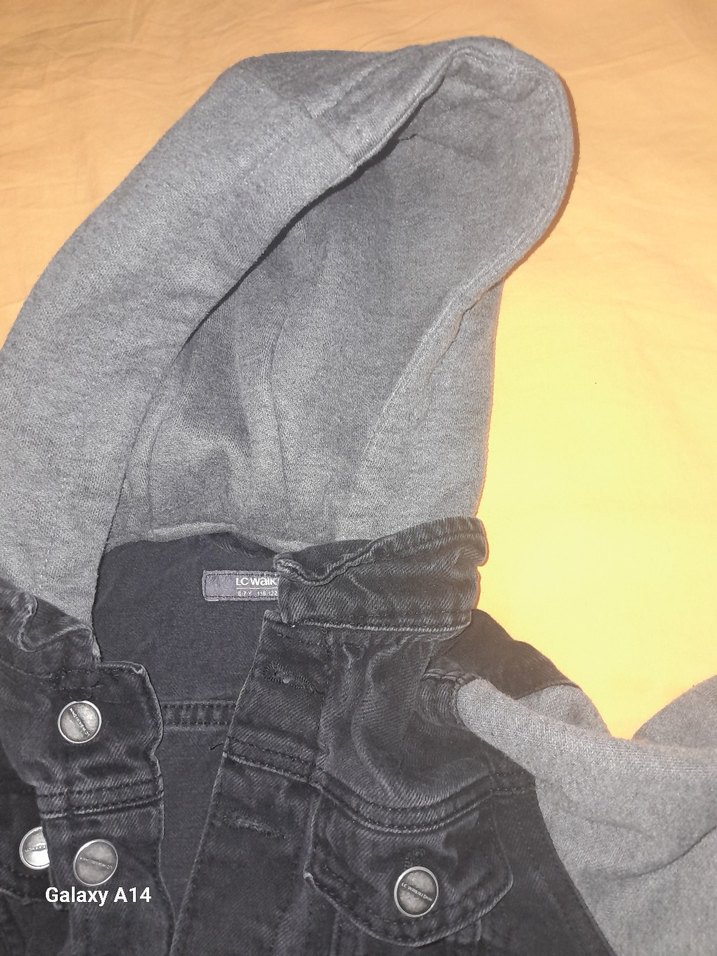 kot Gri Kapüşonlu Erkek Çocuk Ceket - Görsel 3