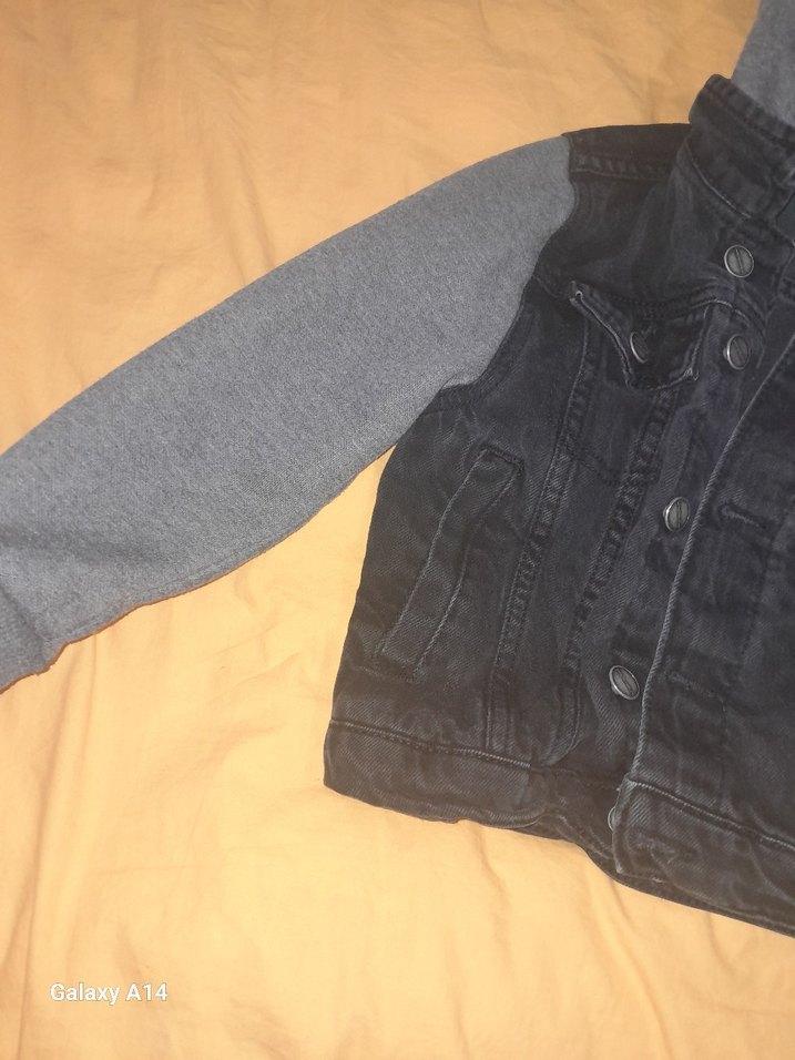 kot Gri Kapüşonlu Erkek Çocuk Ceket - Görsel 2