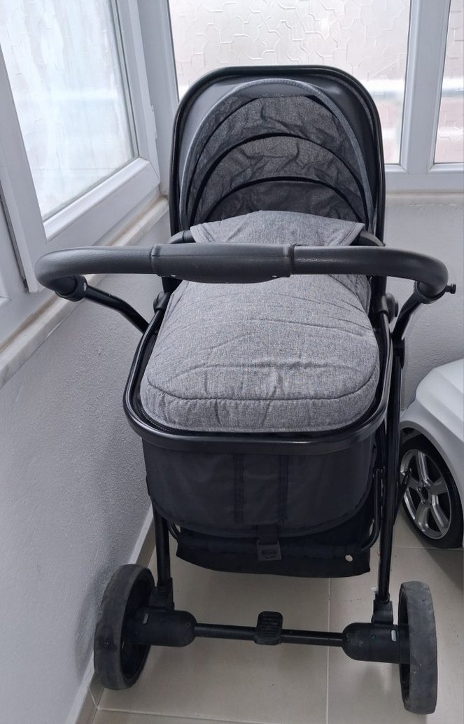 Gri Bebek Arabası - Görsel 4