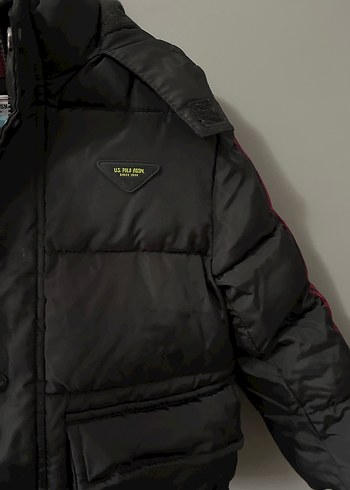 U.S Polo Assn. Siyah Düğmeli Erkek Çocuk Mont