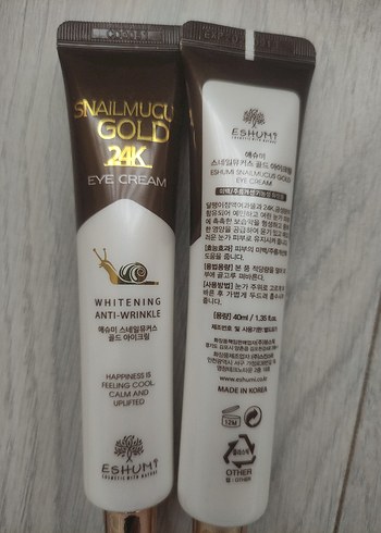 2li Altın Salyangoz Özlü Göz Altı Kremi - Görsel 3