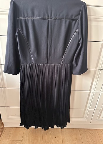 Kadın Pilili Ofis Elbisesi - Görsel 3