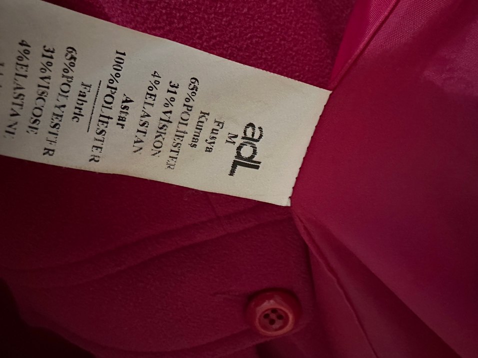 Adl fuşya Kadın Kaban - Görsel 5