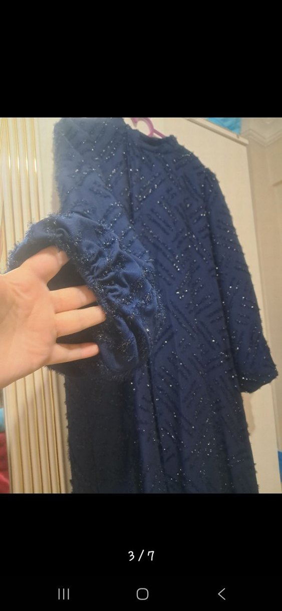 Kadın Lacivert Uzun Kollu Uzun Boy - Görsel 3