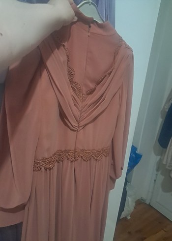 uzun abıye altı krep. drabelı ust - Görsel 7