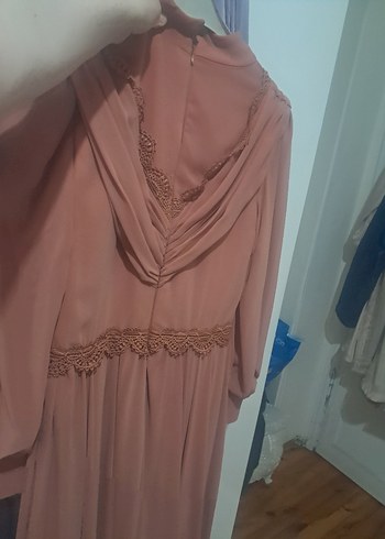 uzun abıye altı krep. drabelı ust - Görsel 8