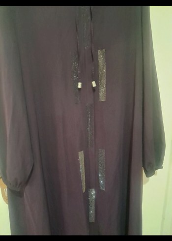 Siyah Uzun Kollu Gotik Kadın Elbisesi - Görsel 3