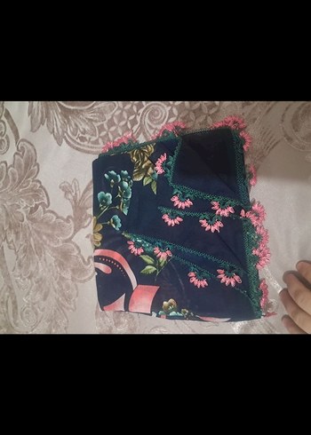 Boncuk İşlemeli Kahverengi Kadın Şal - Görsel 6