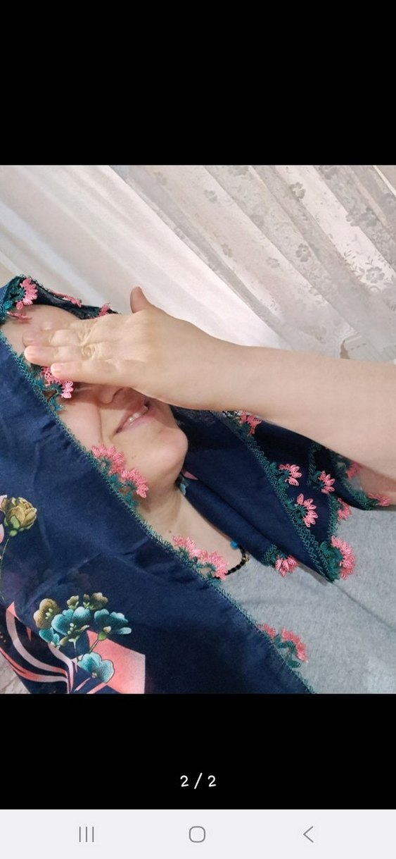 Boncuk İşlemeli Kahverengi Kadın Şal - Görsel 3