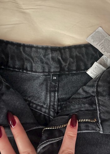 34 beden siyah mini kot şort etek - Görsel 3